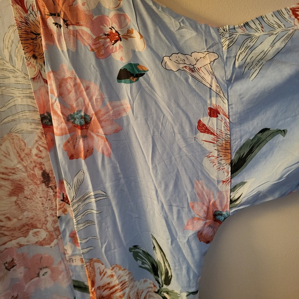 Floral Fringe Lightweight Robe - Picture 6 of 6